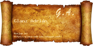 Glanz Adrián névjegykártya